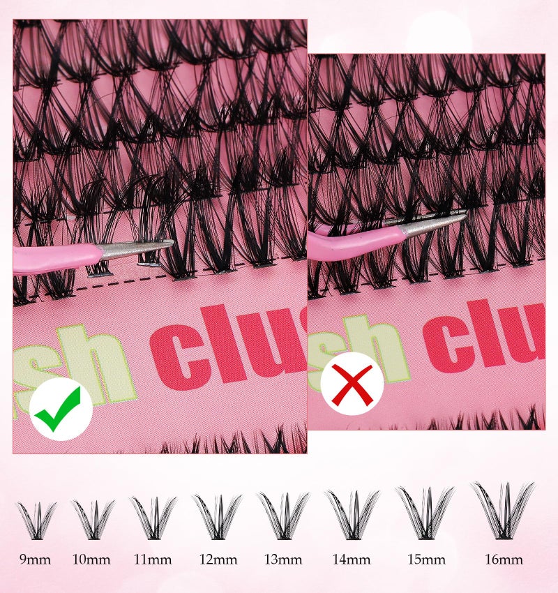 Thrymme 600 Pcs Lash Clusters with Color, Color Lash Clusters Fluffy with D-Curl Volume, DIY Colorful Lashes Cluster for Home Salon & Party - Image 3